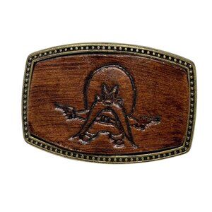 Vintage Alumaline 4108 Yosemite Sam Leather Brand Belt Buckle Looney Tunes BB137